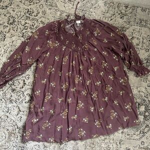 A New Day purple floral dress; size L